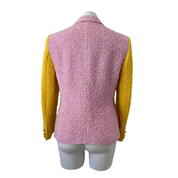 ESCADA multicolored WOOL Boucle blazer jacket - sz 38 - lined - designer - - Picture 5 of 12